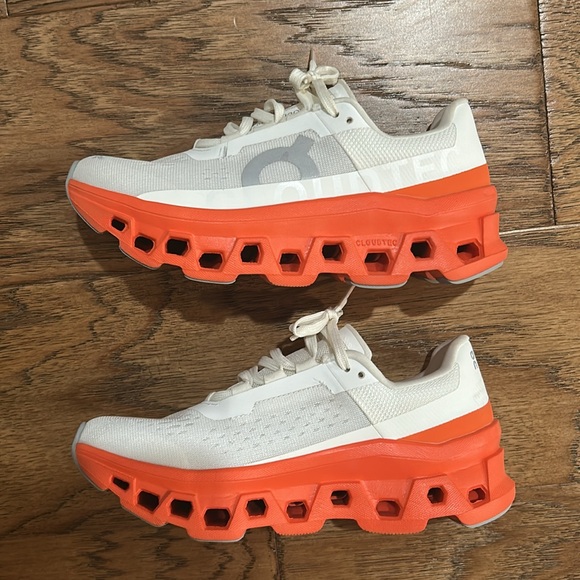 On Running Women's Shoes - White and Orange - Picture 7 of 10